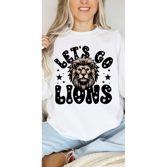 Lets go Lions DTF Transfer M25