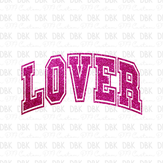 Faux pink Lover DTF Transfer