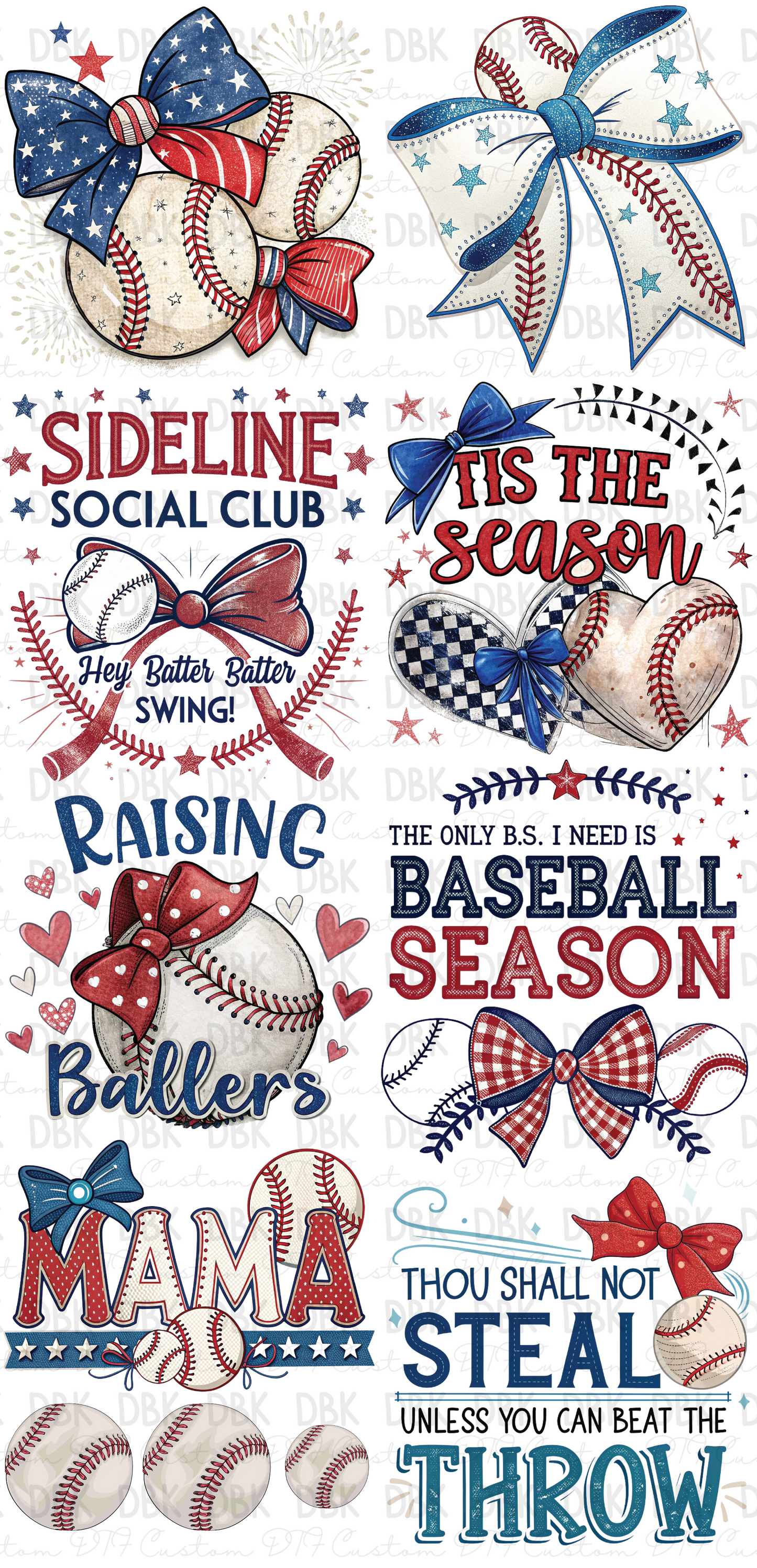 Baseball Pre-Made Gang Sheet P159