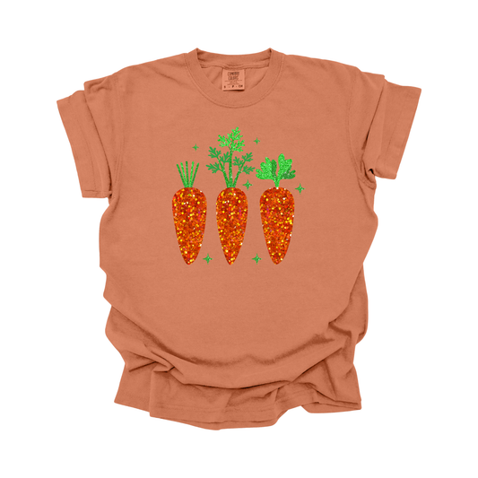 Faux Glitter Carrots DTF Transfer W38