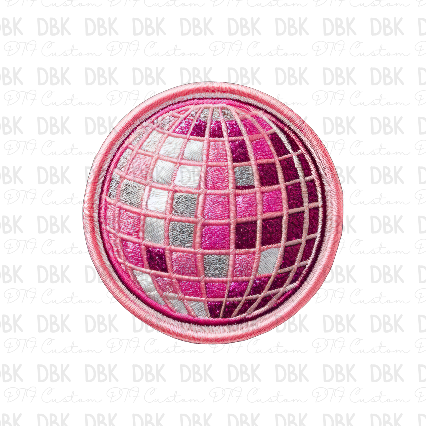 Pink Disco Ball DTF transfer B403