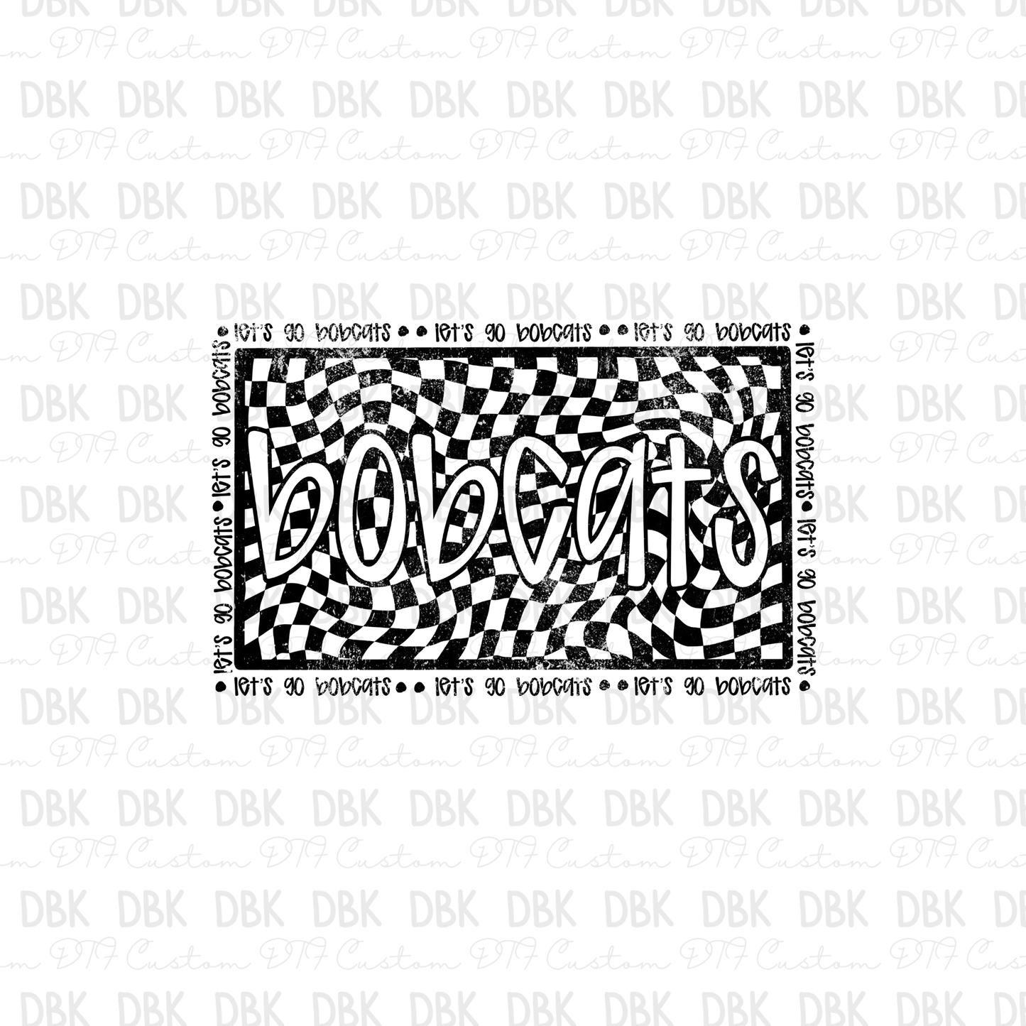 Bobcats DTF transfer BLACK M141