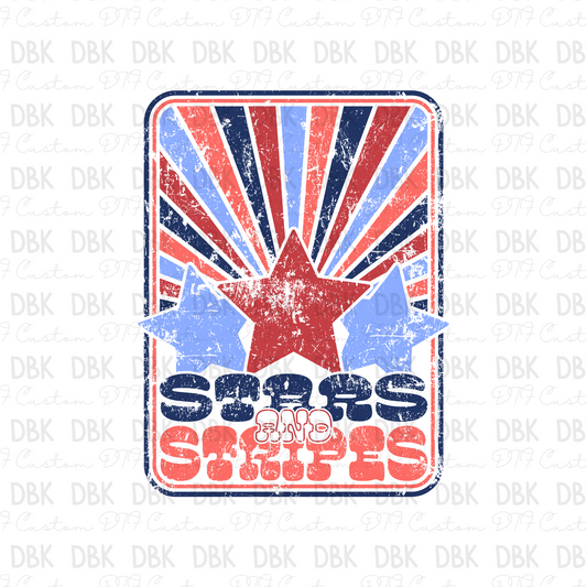 Stars and Stripes DTF Transfer R113