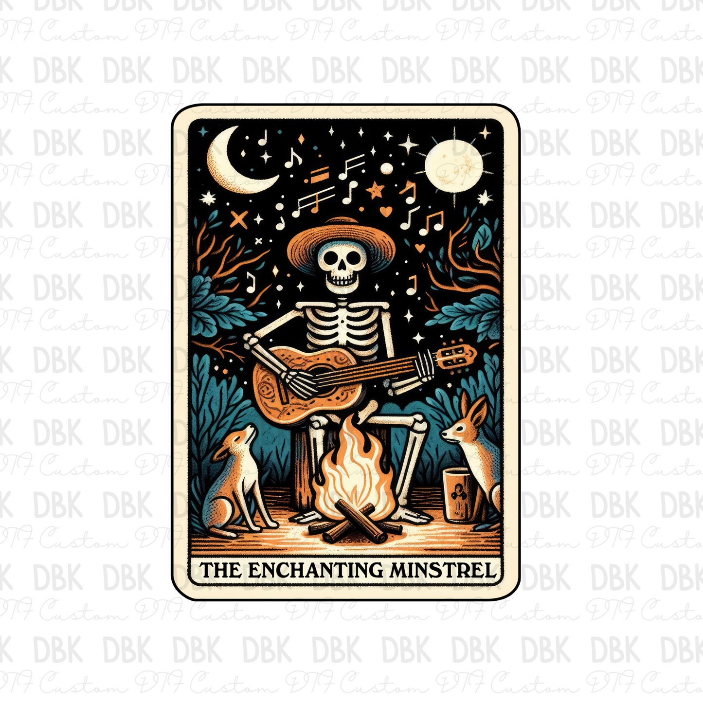 The enchanting minstrel Tarot DTF transfer