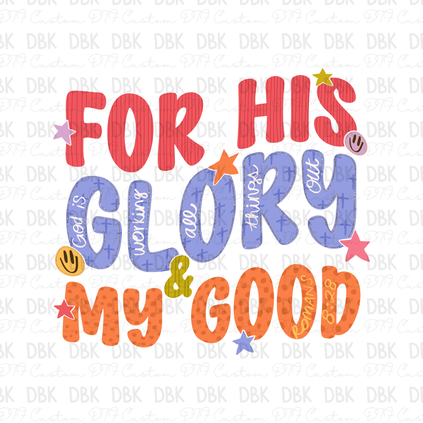 For his Glory DTF Transfer