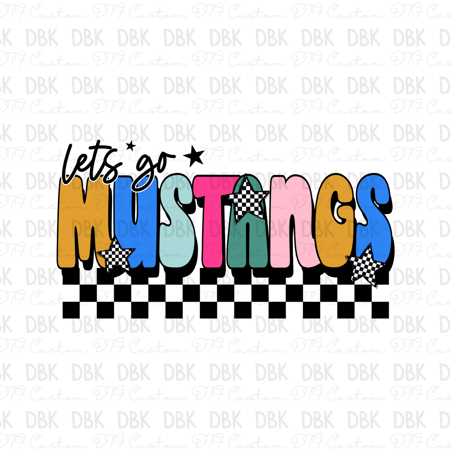 Mustangs DTF Transfer