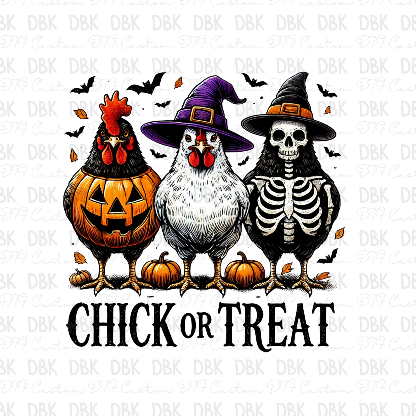 Chick or treat DTF transfer H216