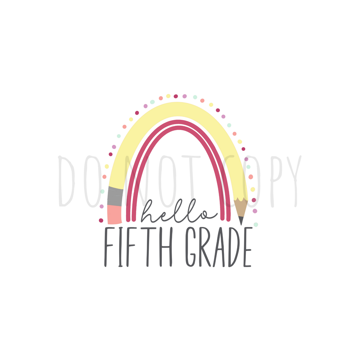 BYD Fifth grade Rainbow DTF transfer A99