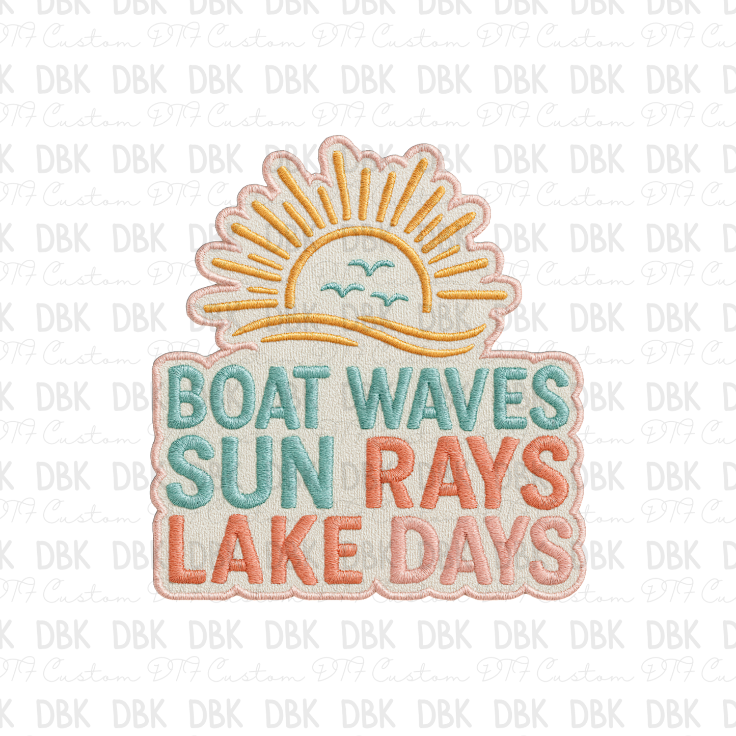 Boat waves DTF transfer B312