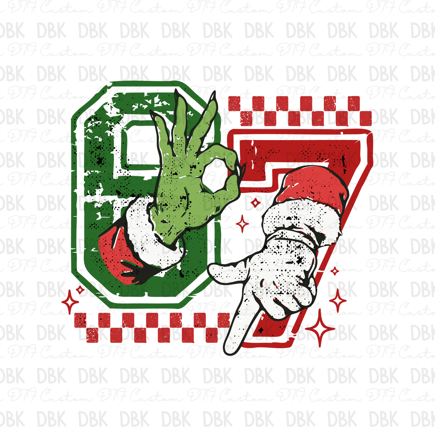 6/7 Christmas DTF Transfer