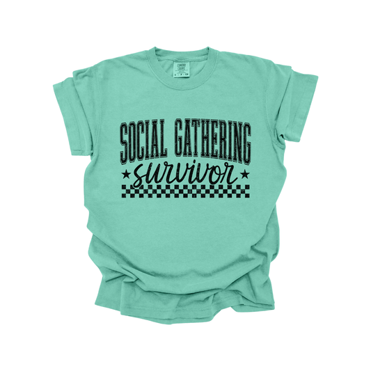 Social Gathering Survivor DTF Transfer BLACK