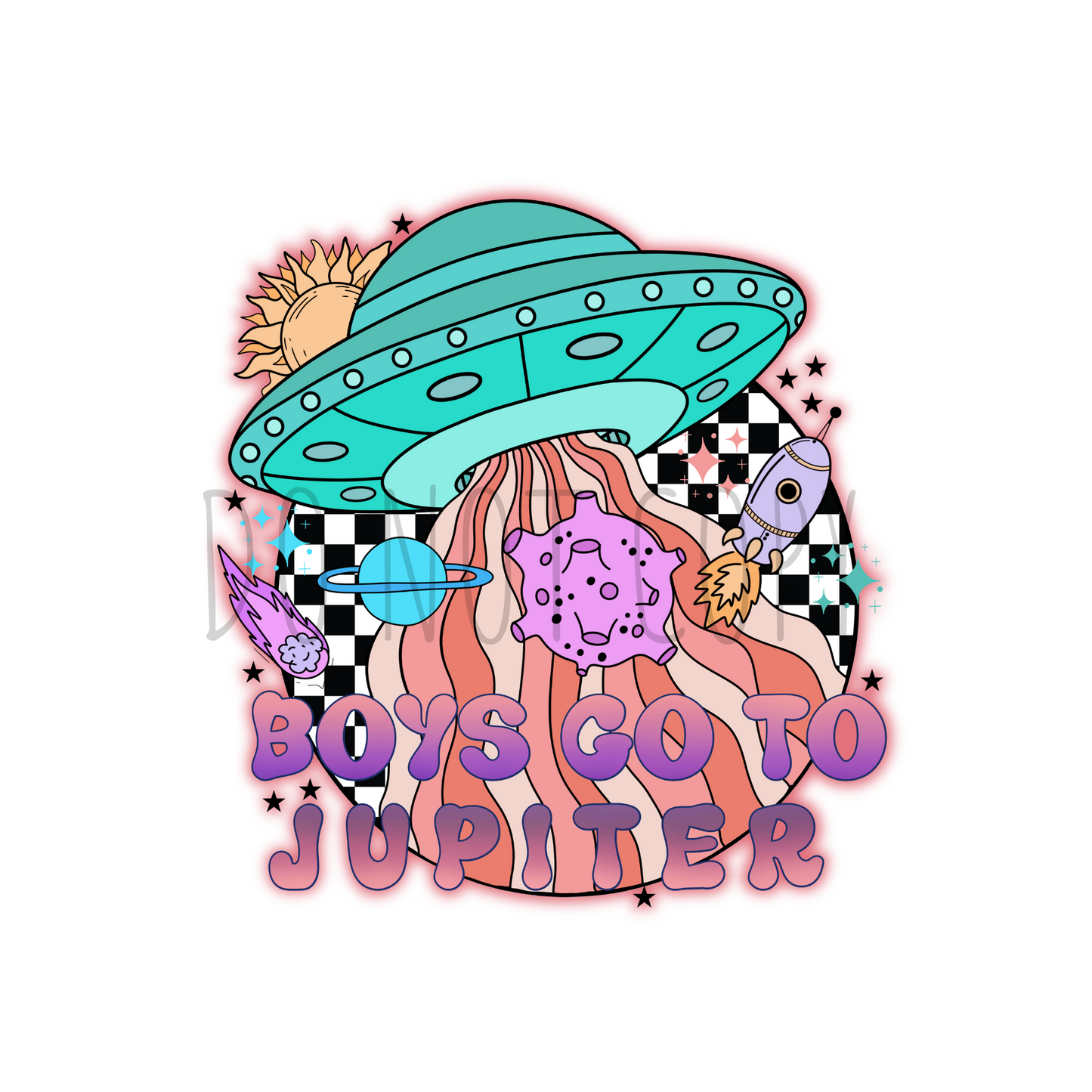 Boys go to Jupiter DTF transfer K129