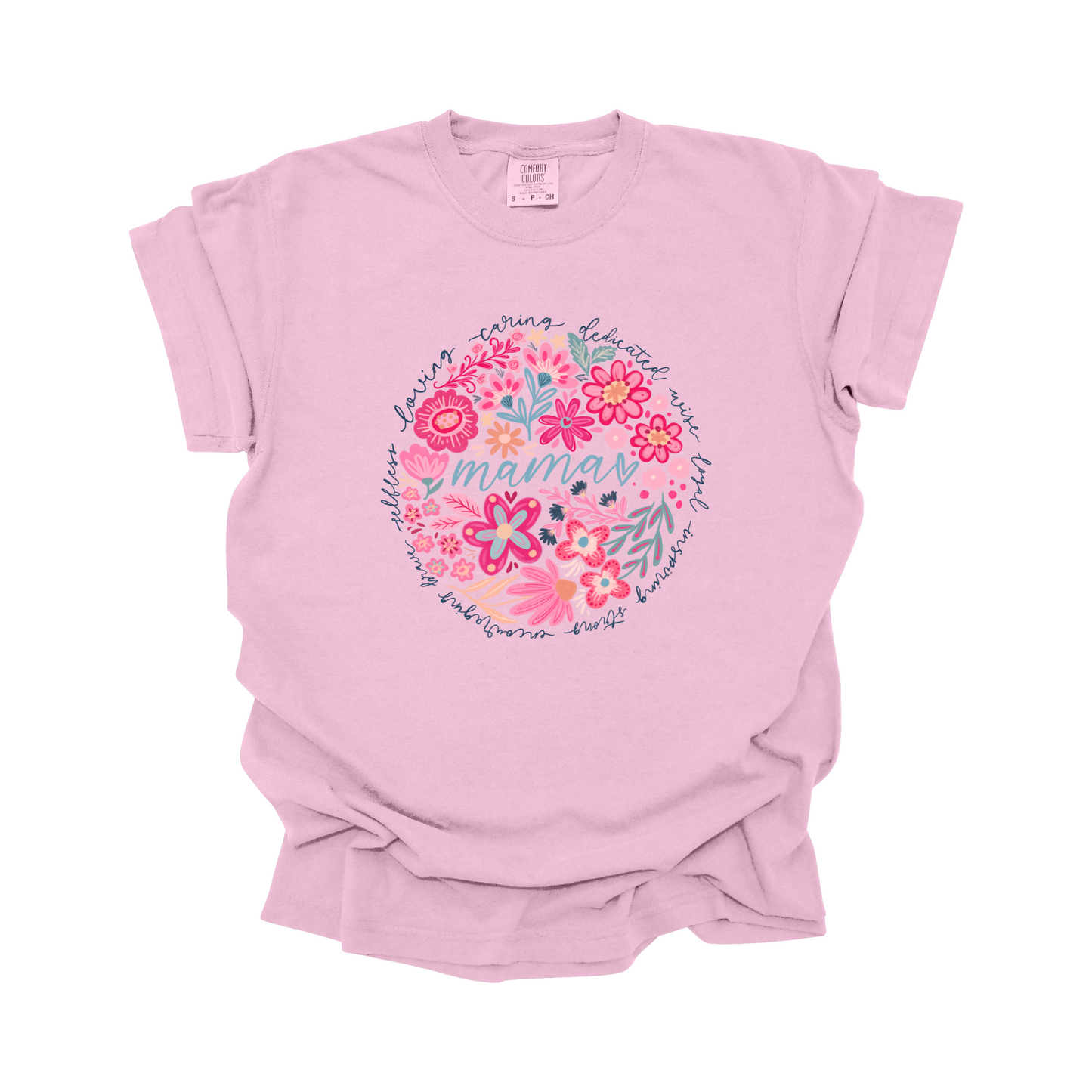 Mama Floral Blue DTF Transfer N268