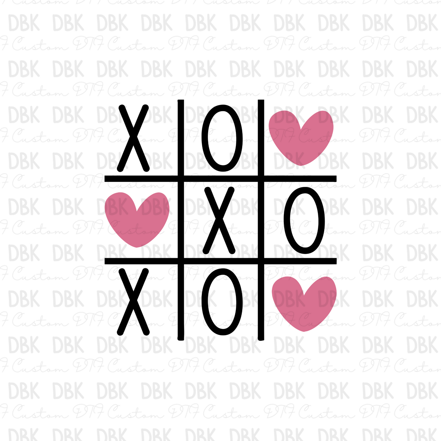 Tic Tac Toe DTF transfer