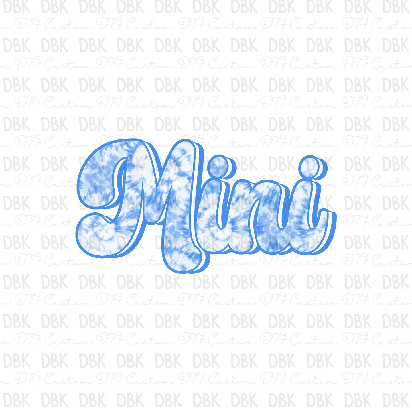 Blue Mini DTF Transfer
