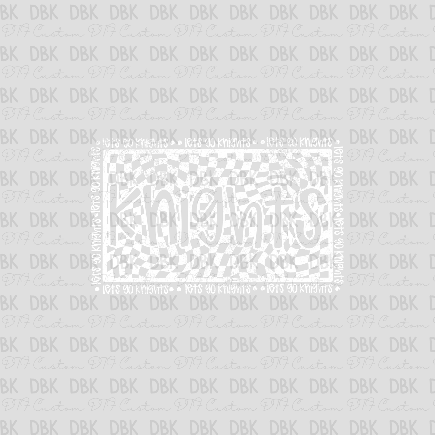 Knights DTF transfer WHITE M142