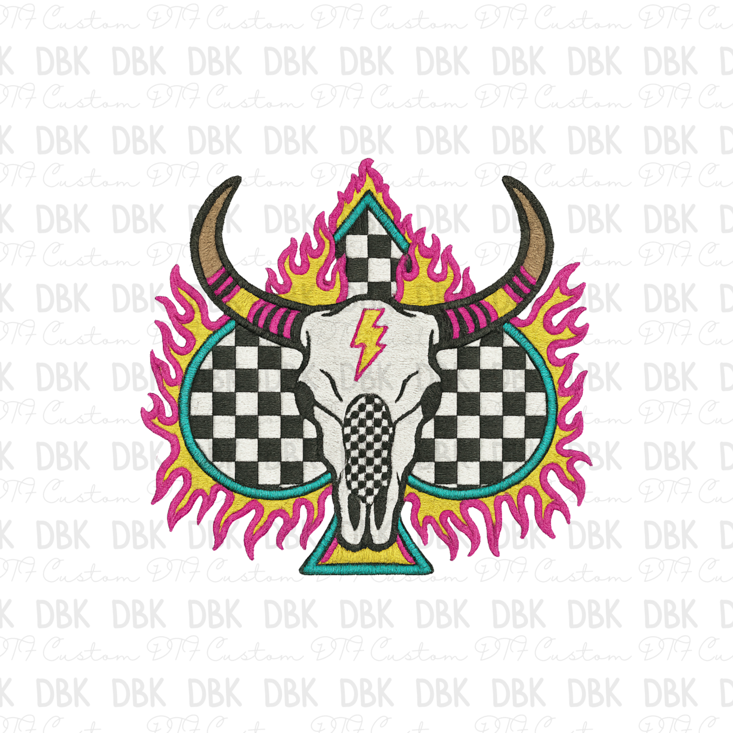 Skull DTF transfer B372