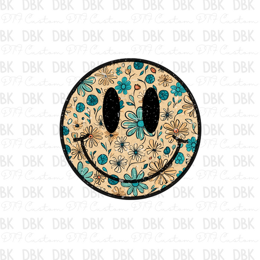Spring Smiley DTF transfer X7