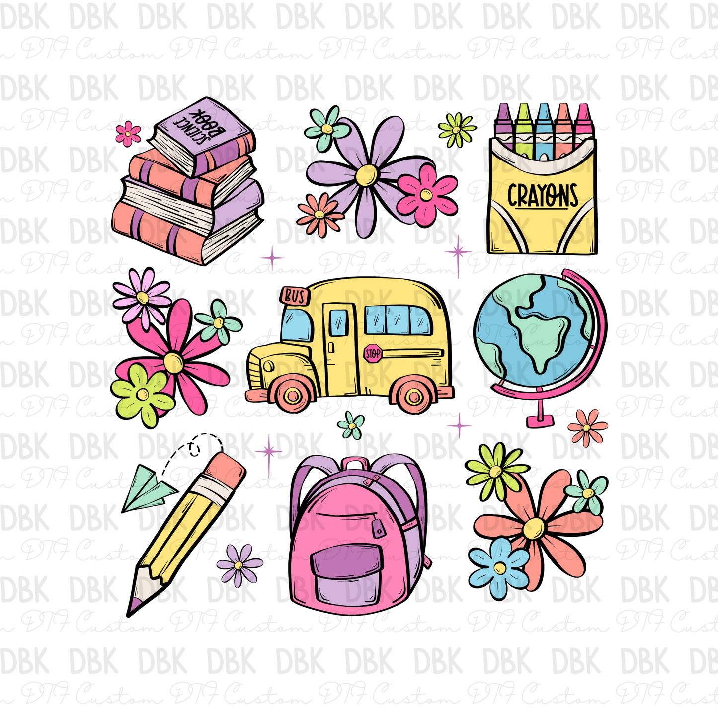 School Elements Girl DTF transfer A49