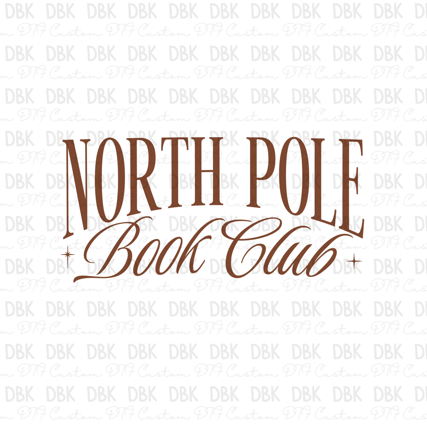 North Pole book club DTF Transfer E224