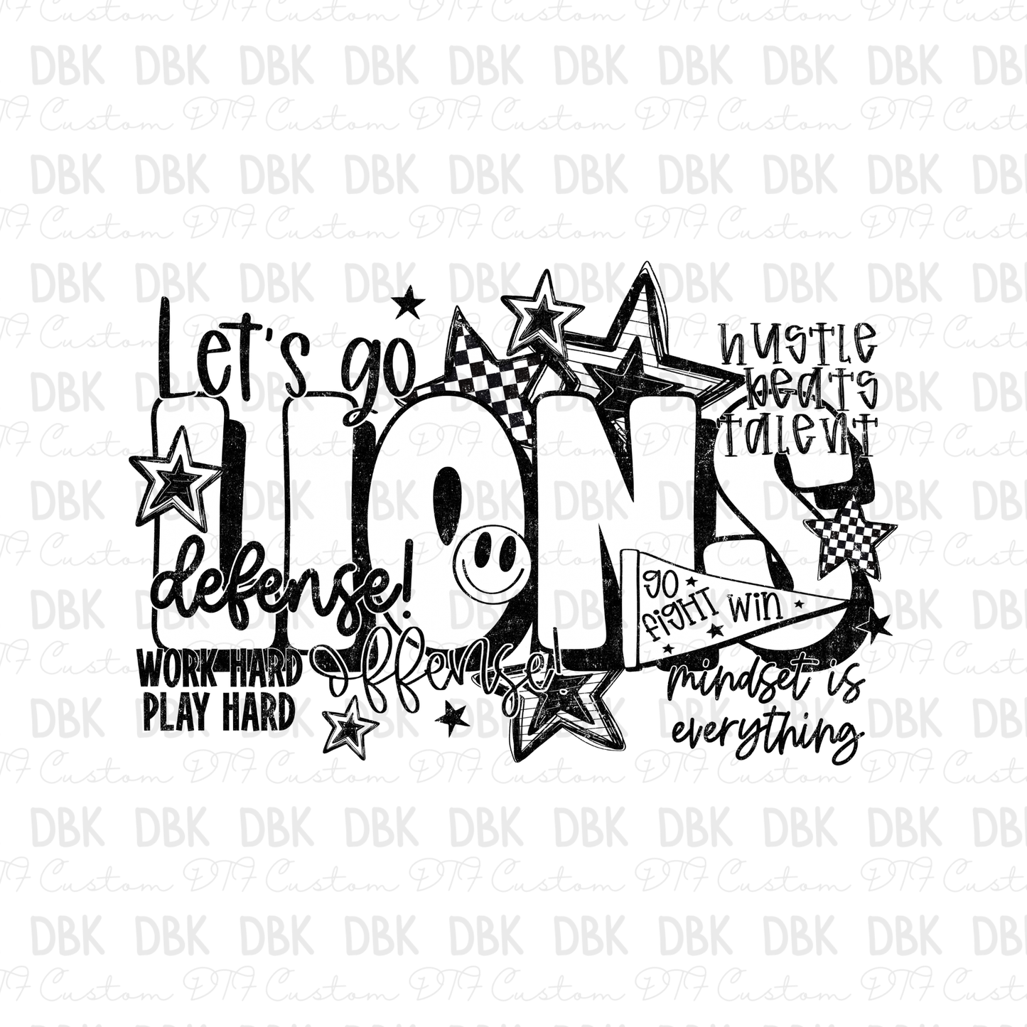 Lions DTF Transfer