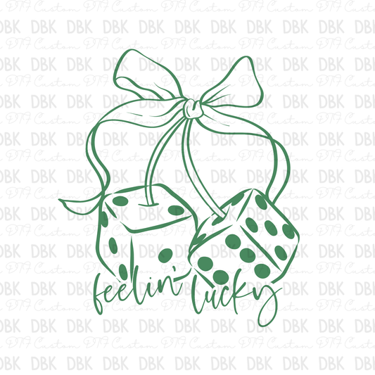 Feelin Lucky DTF transfer Green