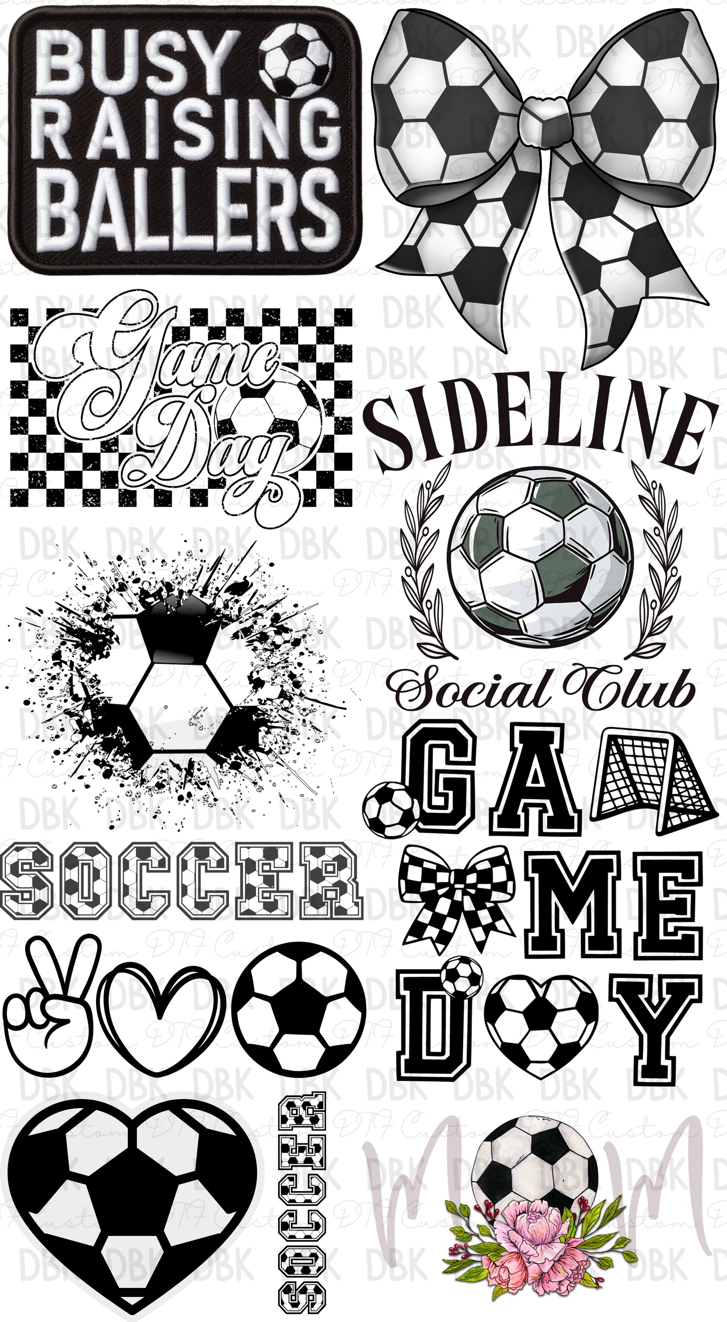 Soccer Pre-Made Gang Sheet P138