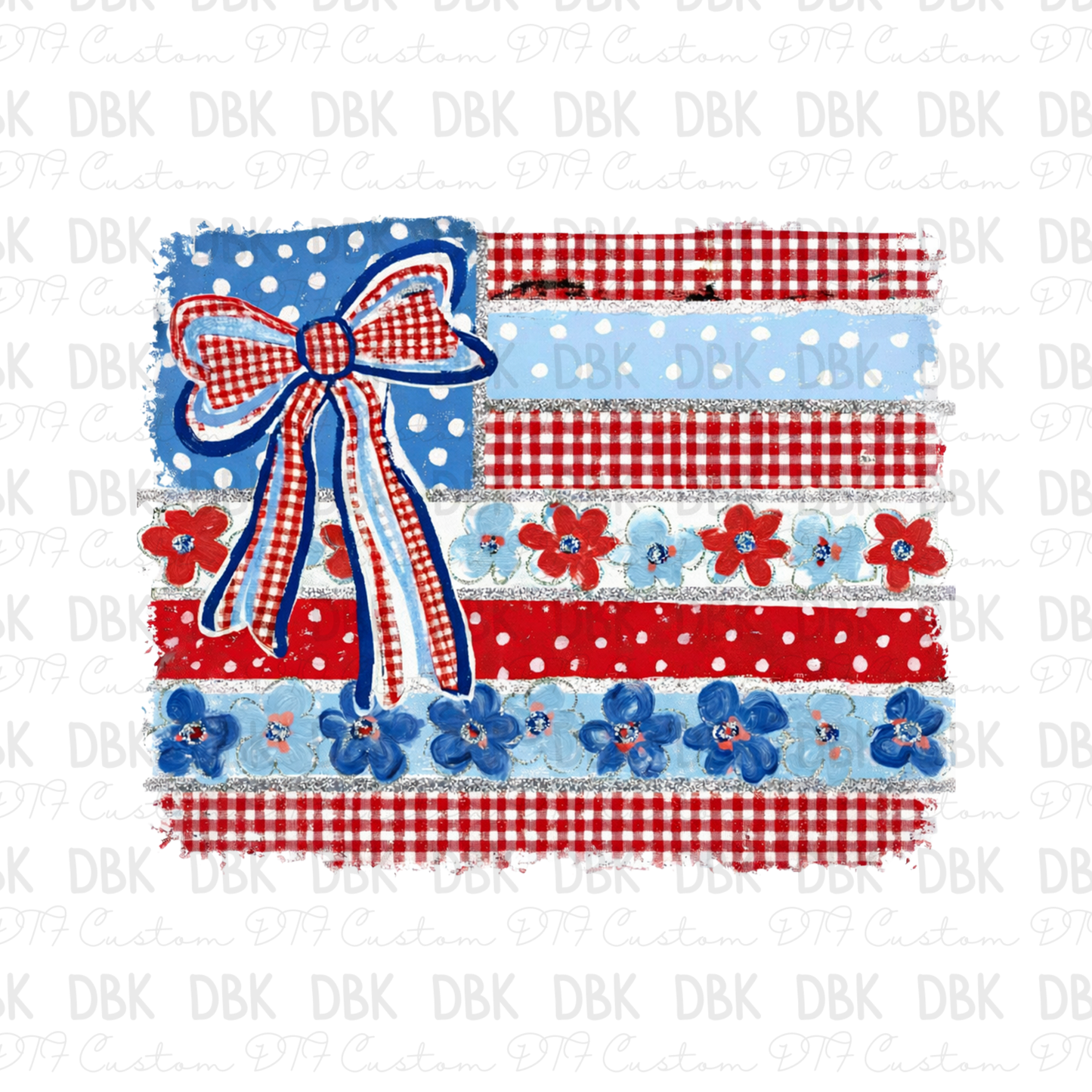 RWB Flag DTF Transfer