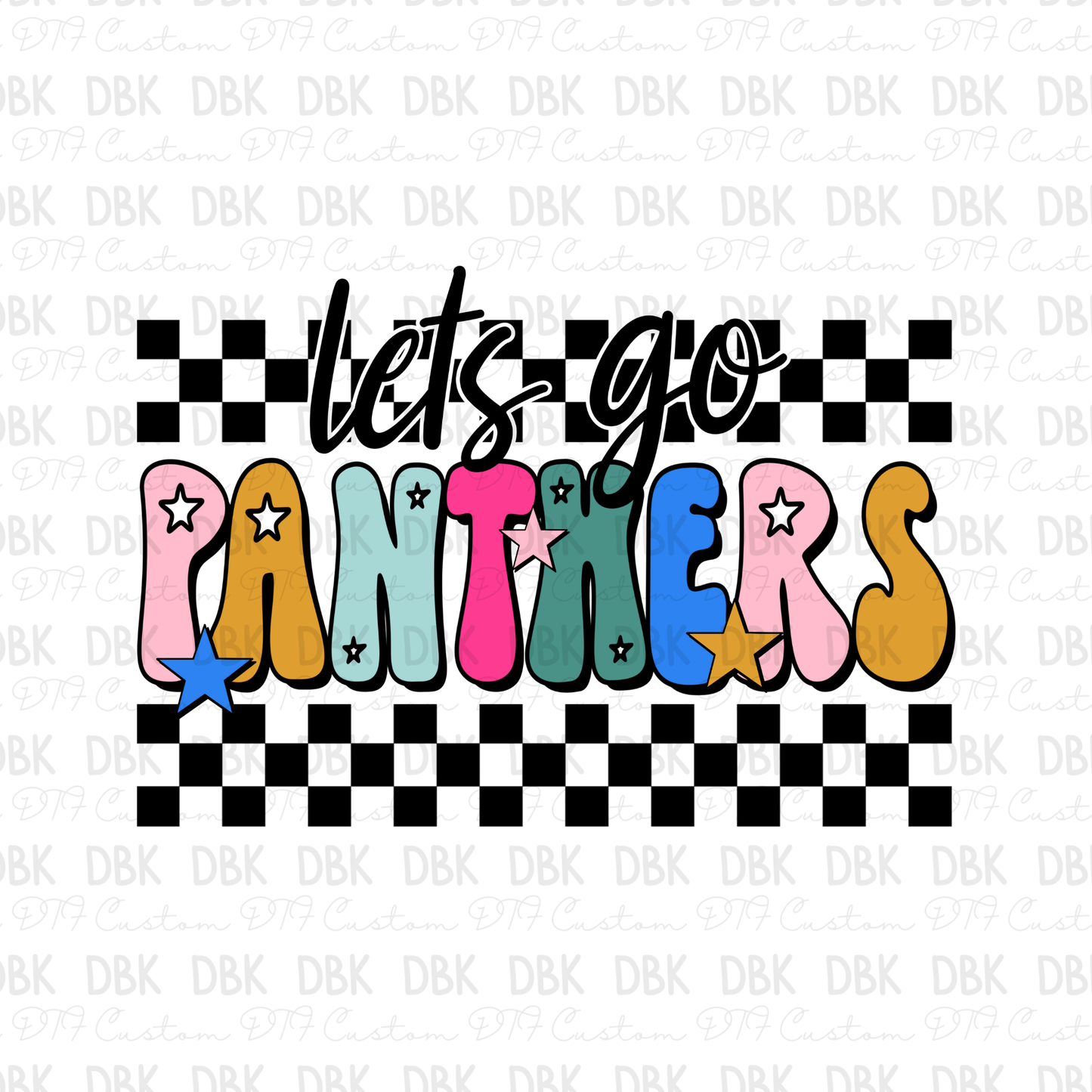 Lets go Panthers DTF Transfer