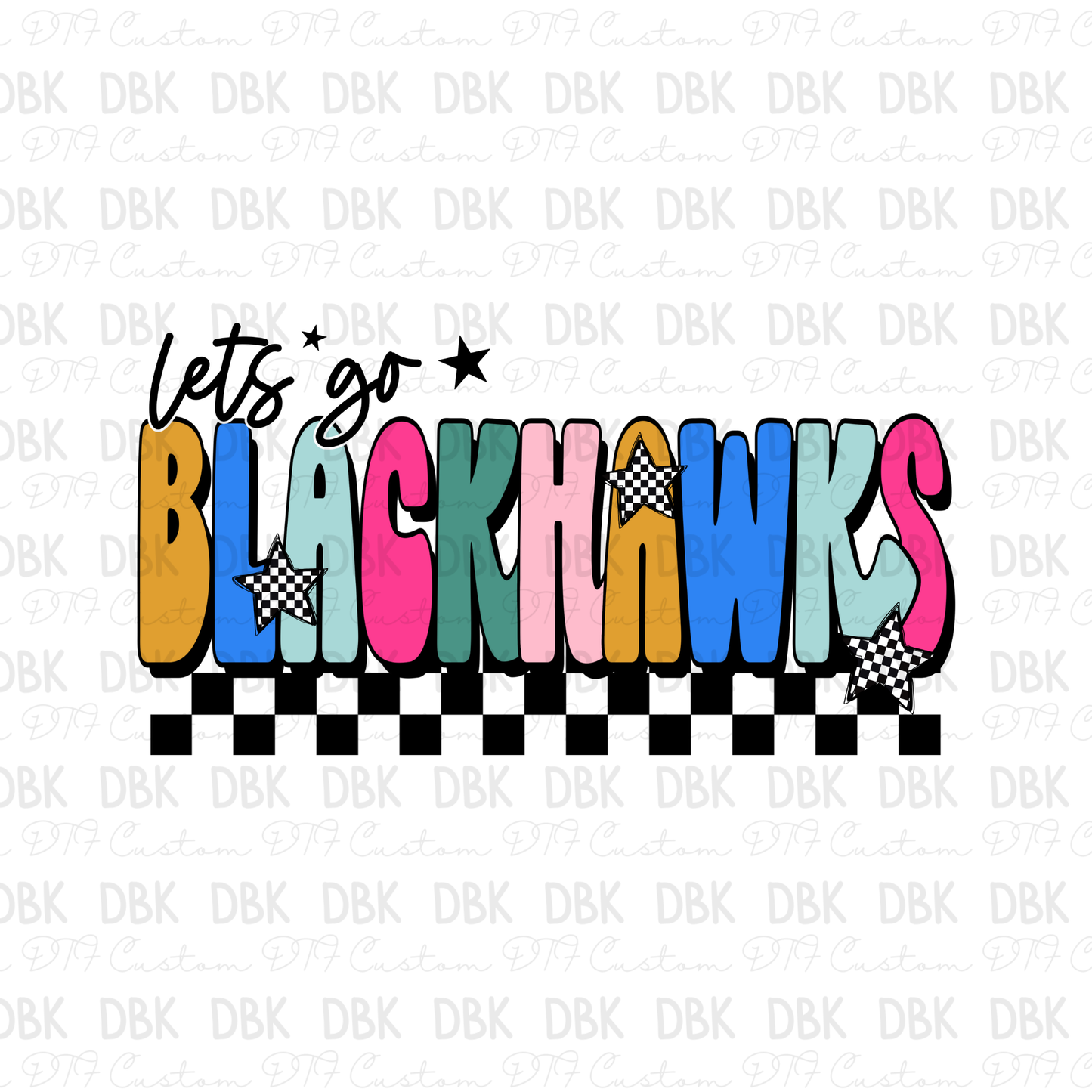 Blackhawks DTF Transfer