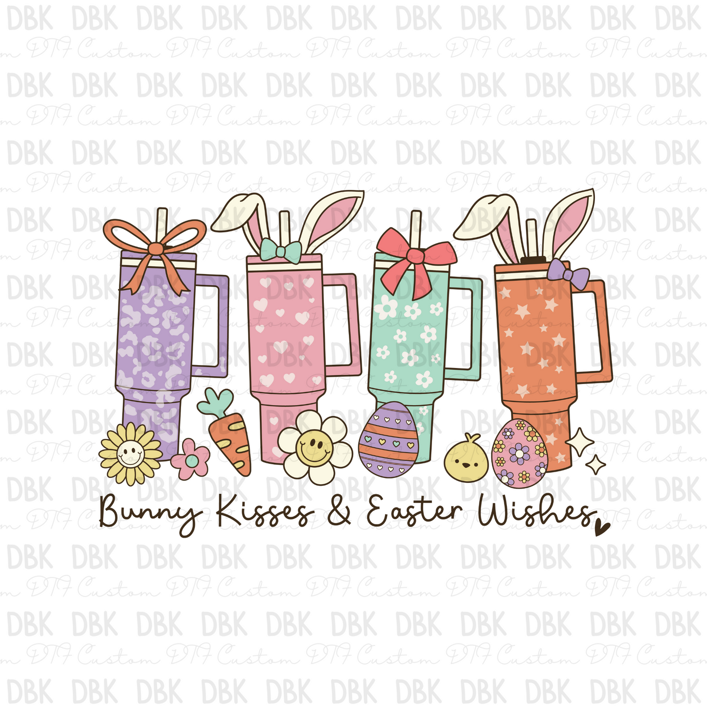 Easter cups DTF transfer W52