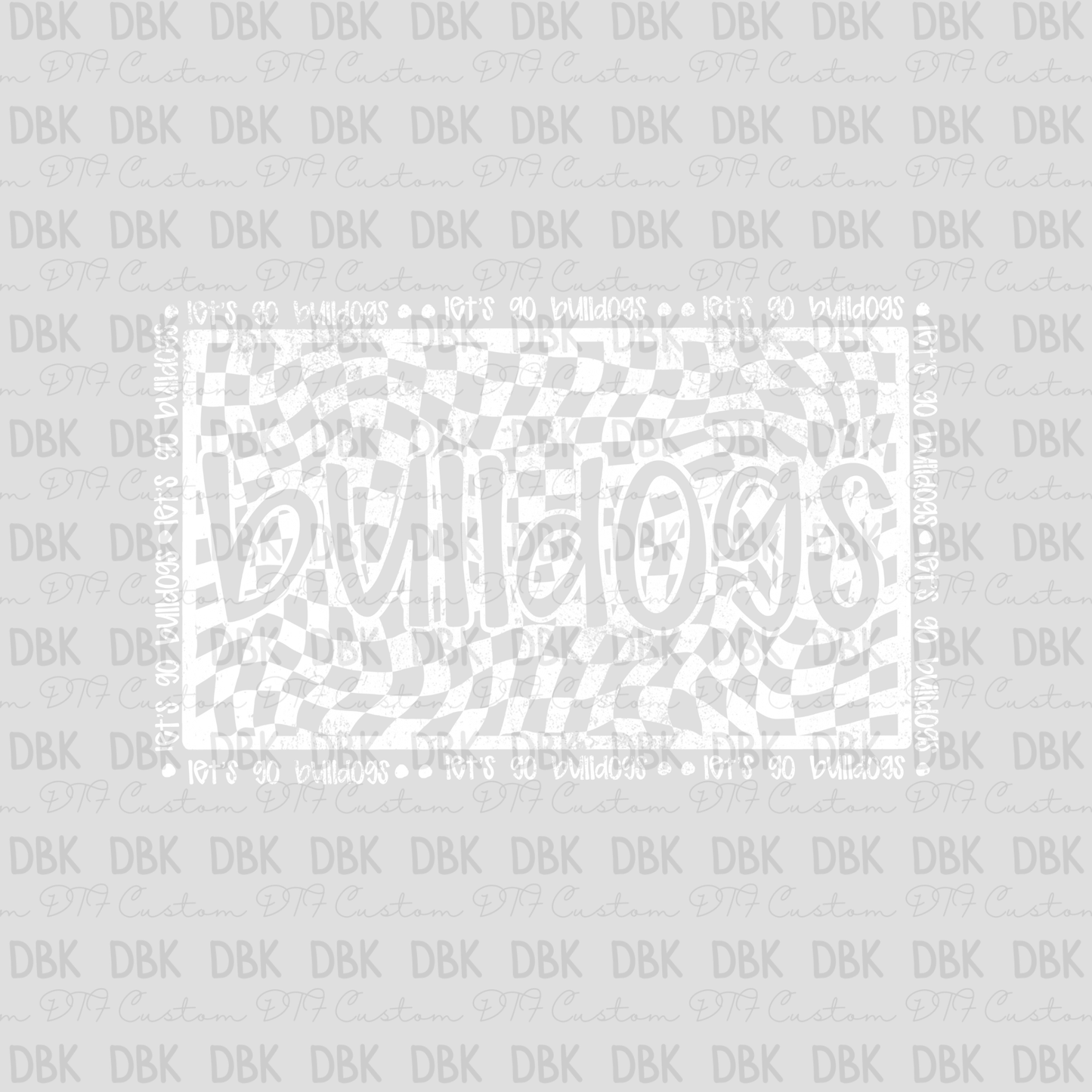 Bulldogs DTF transfer WHITE M150