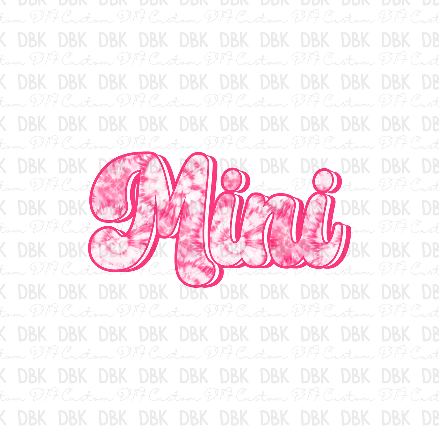 Pink Mini DTF Transfer