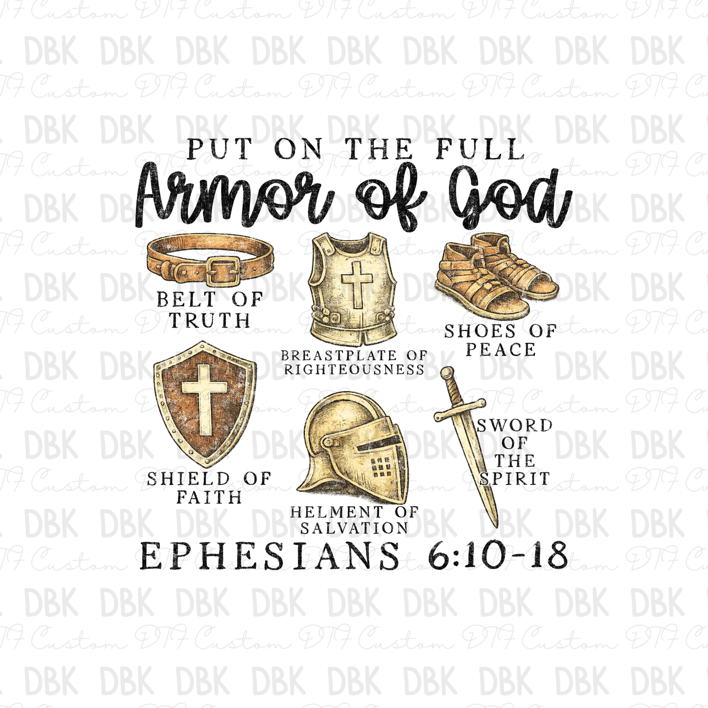 Armor of God DTF Transfer