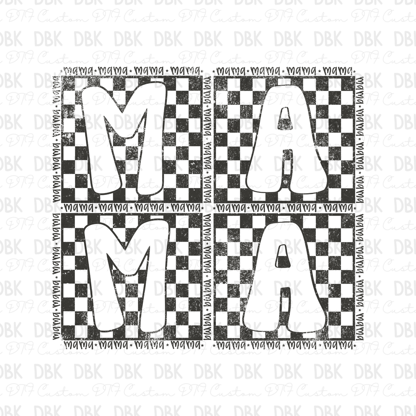 Mama DTF Transfer GREY N250