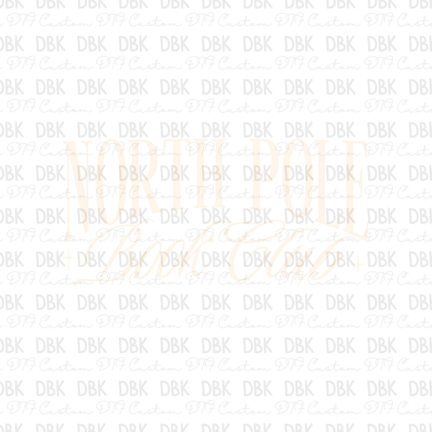 North Pole book club DTF Transfer CREAM E223