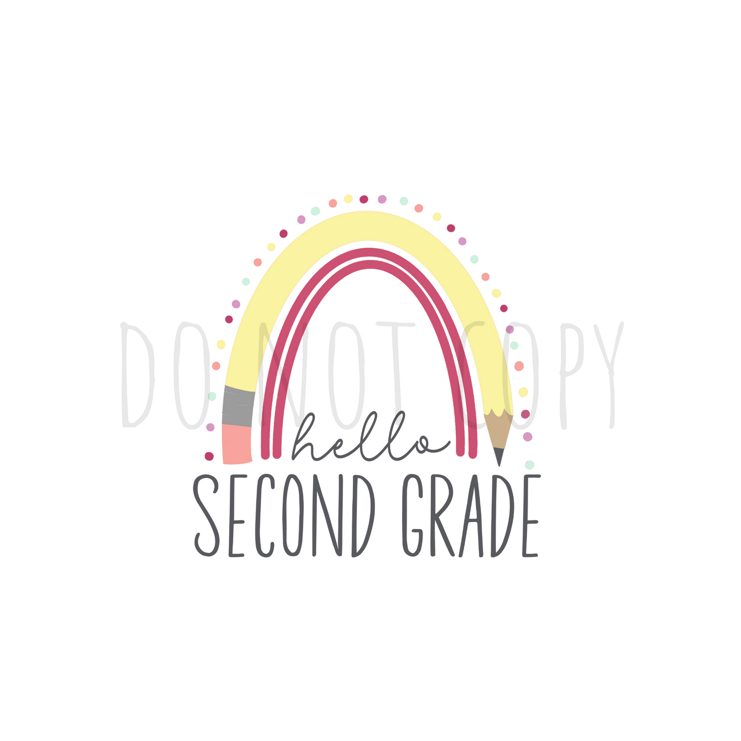 BYD Second grade Rainbow DTF transfer A98