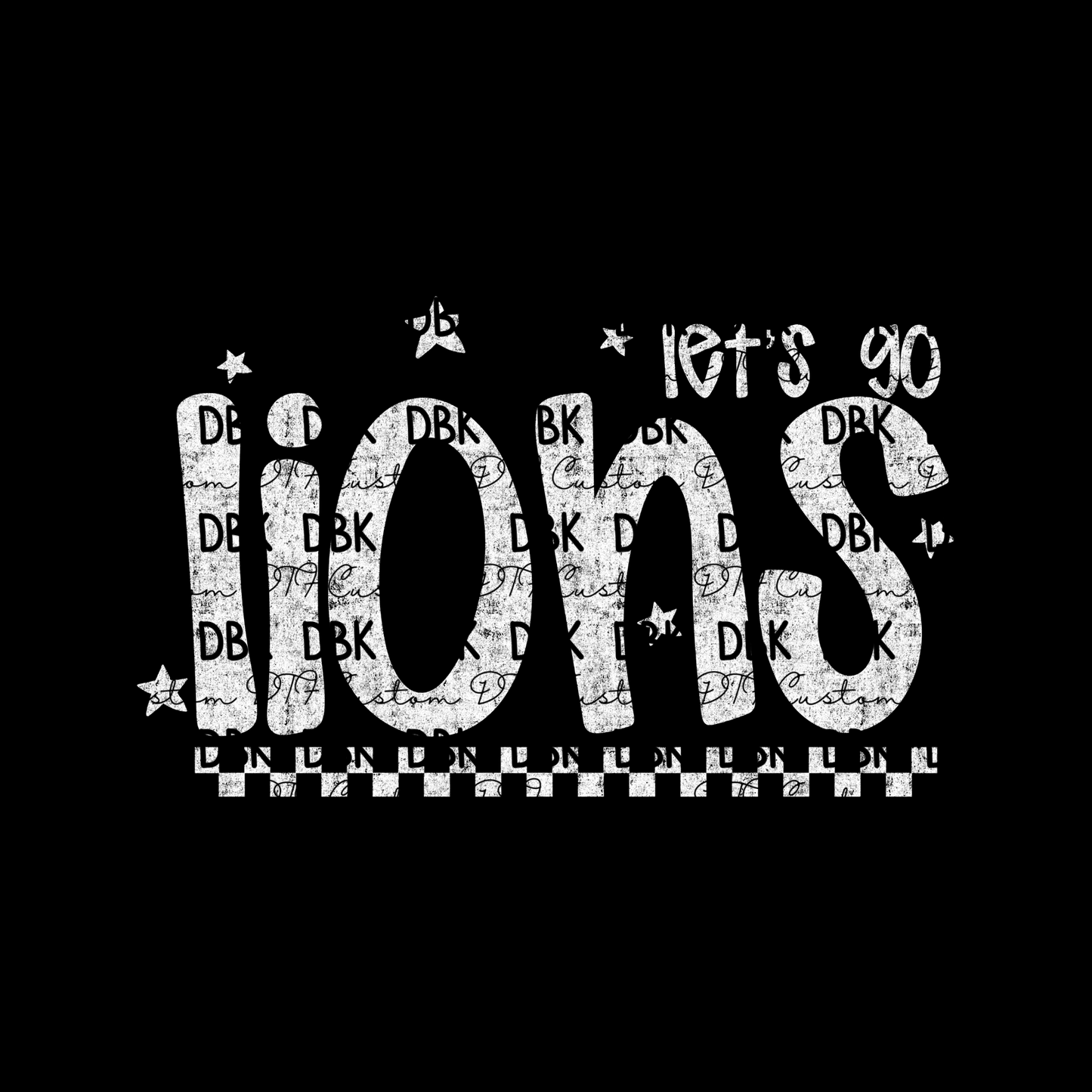 LIONS DTF Transfer WHITE