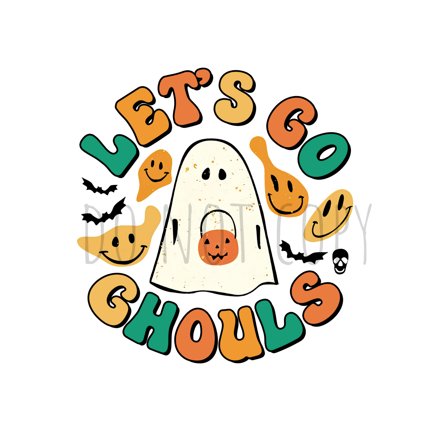 Let's go ghouls DTF transfer H31