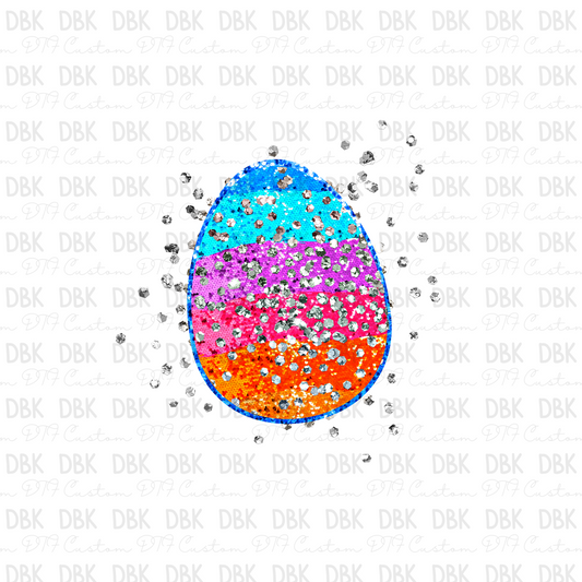 Sparkly Egg DTF transfer W19