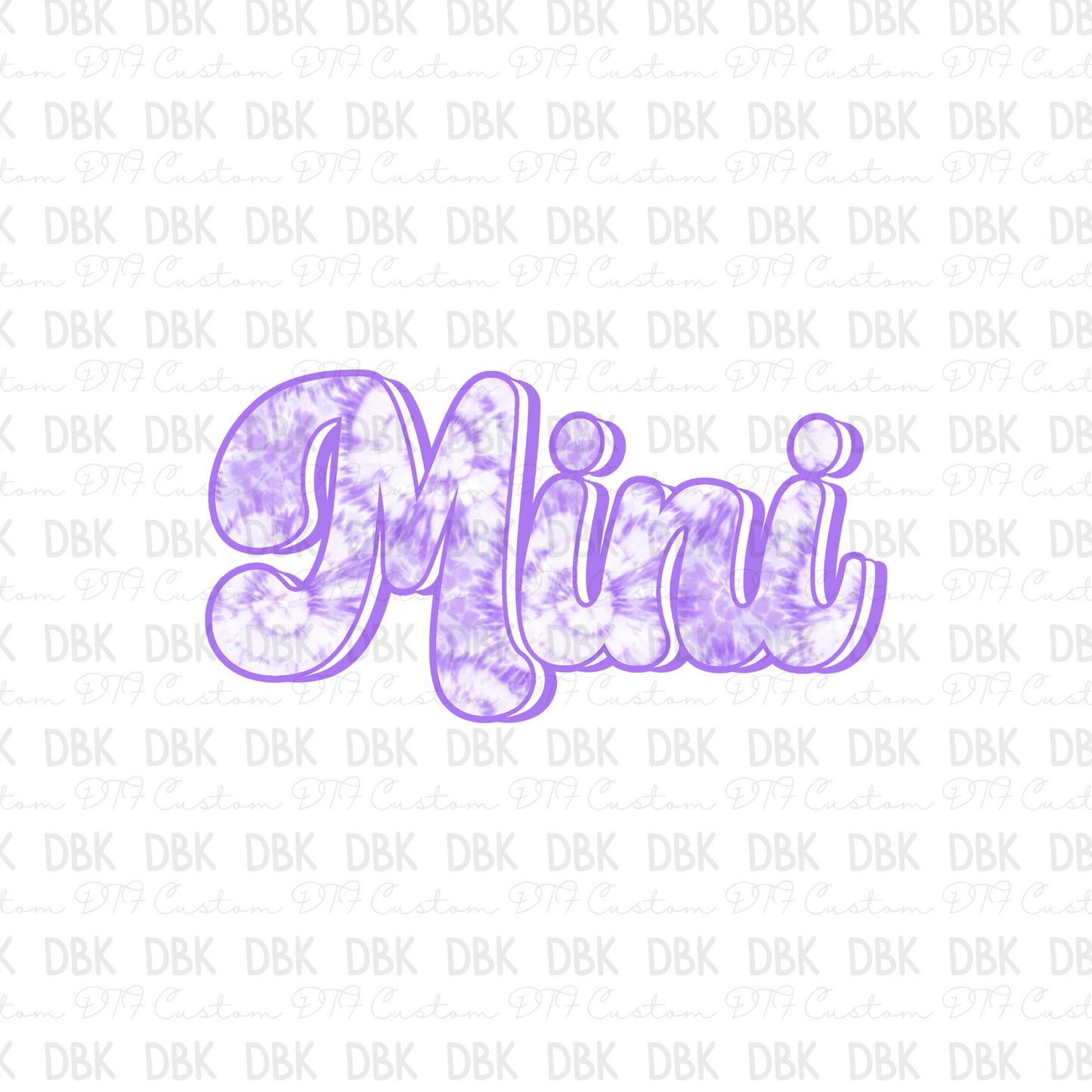 Purple Mini DTF Transfer