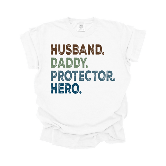 Husband Daddy Protector Hero DTF Transfer DD35