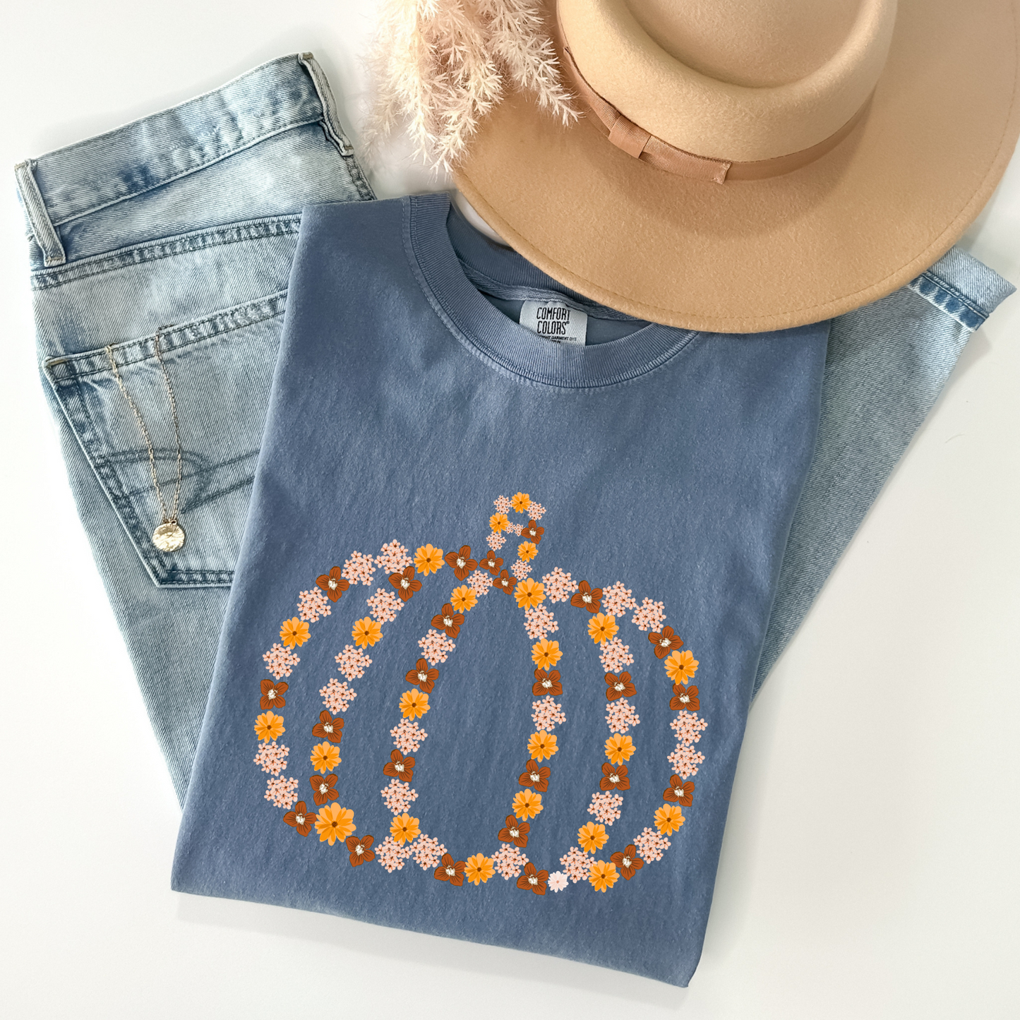 Floral Pumpkin DTF Transfer FS8