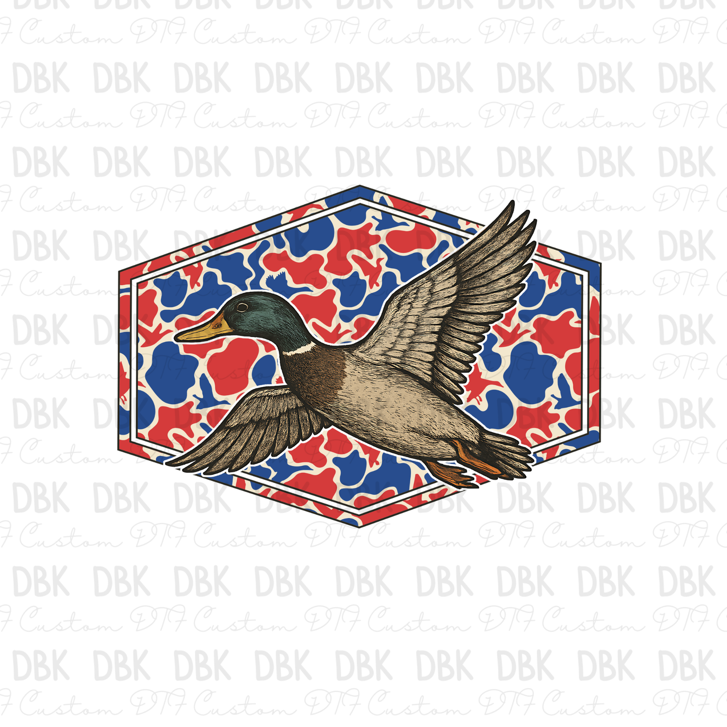 RWB Duck DTF Transfer