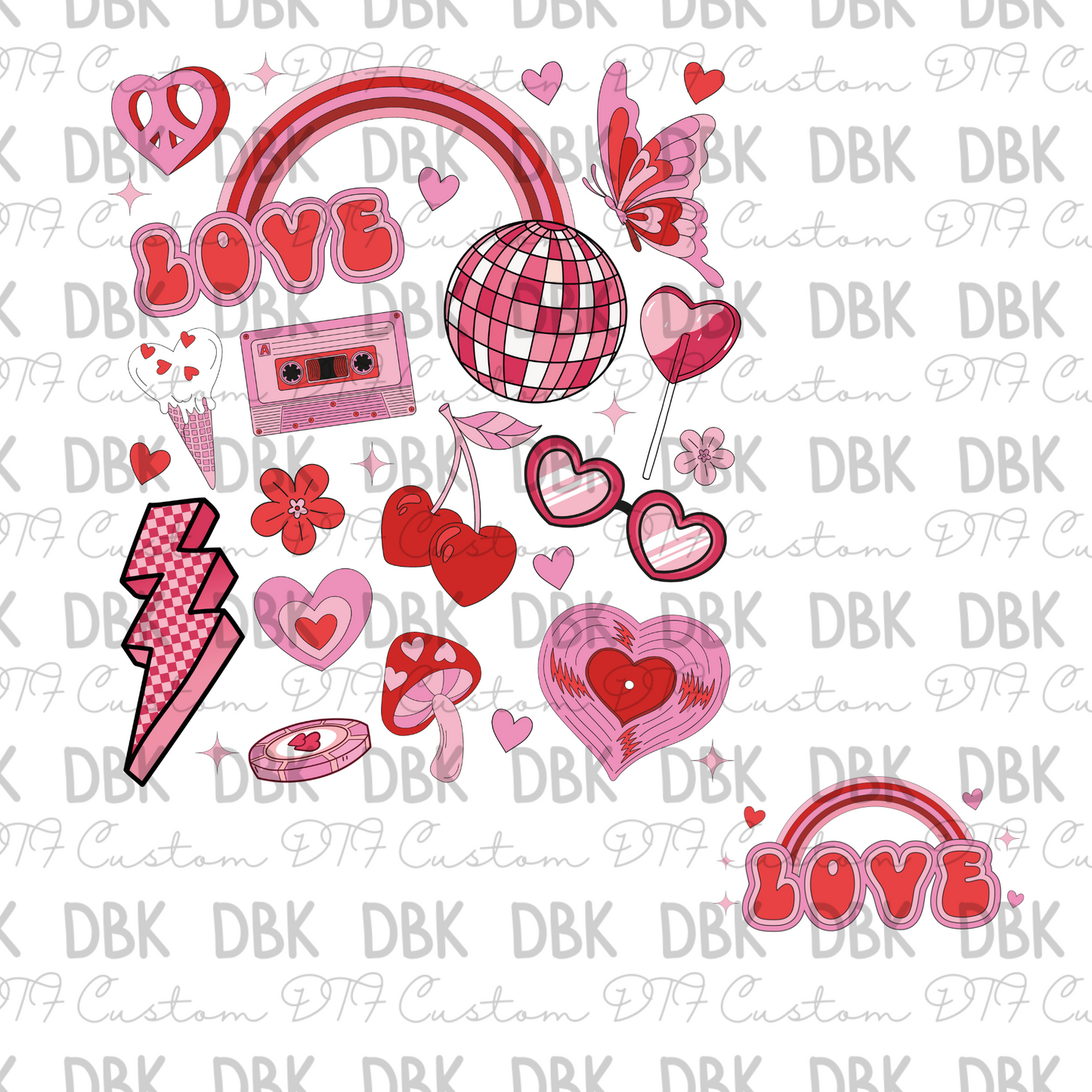 Love DTF transfer