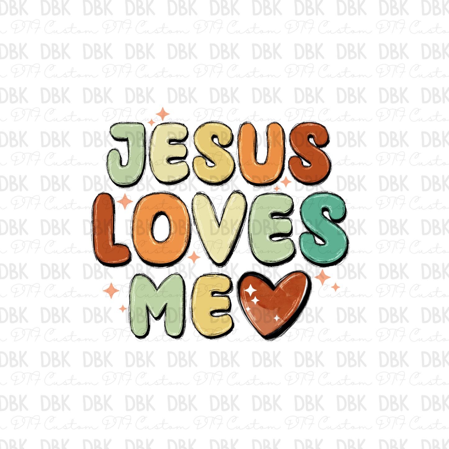 jesus loves me DTF Transfer FT79