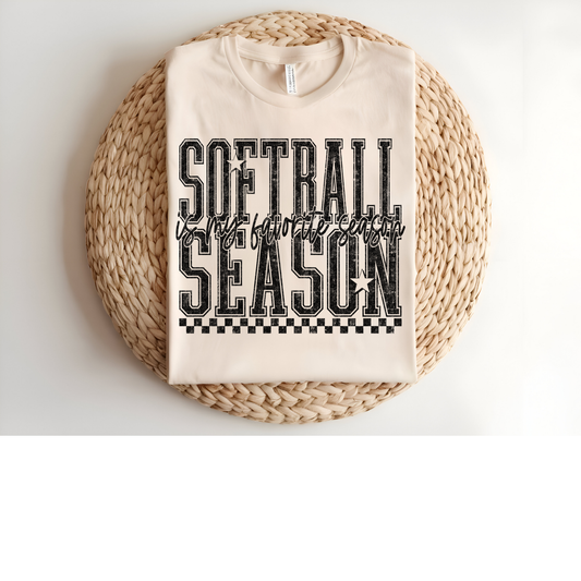 Softball Season DTF Transfer BLACK C174