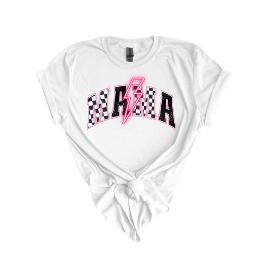 Mama Hot Pink Bolt DTF Transfer N23