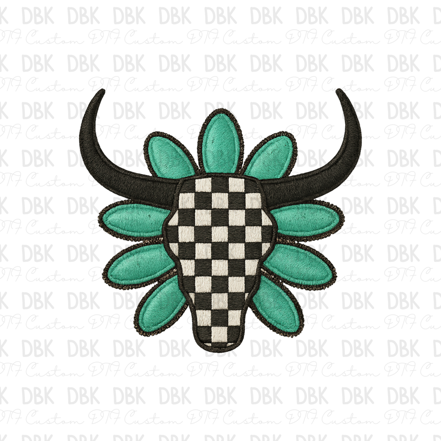 Western skull DTF transfer B315