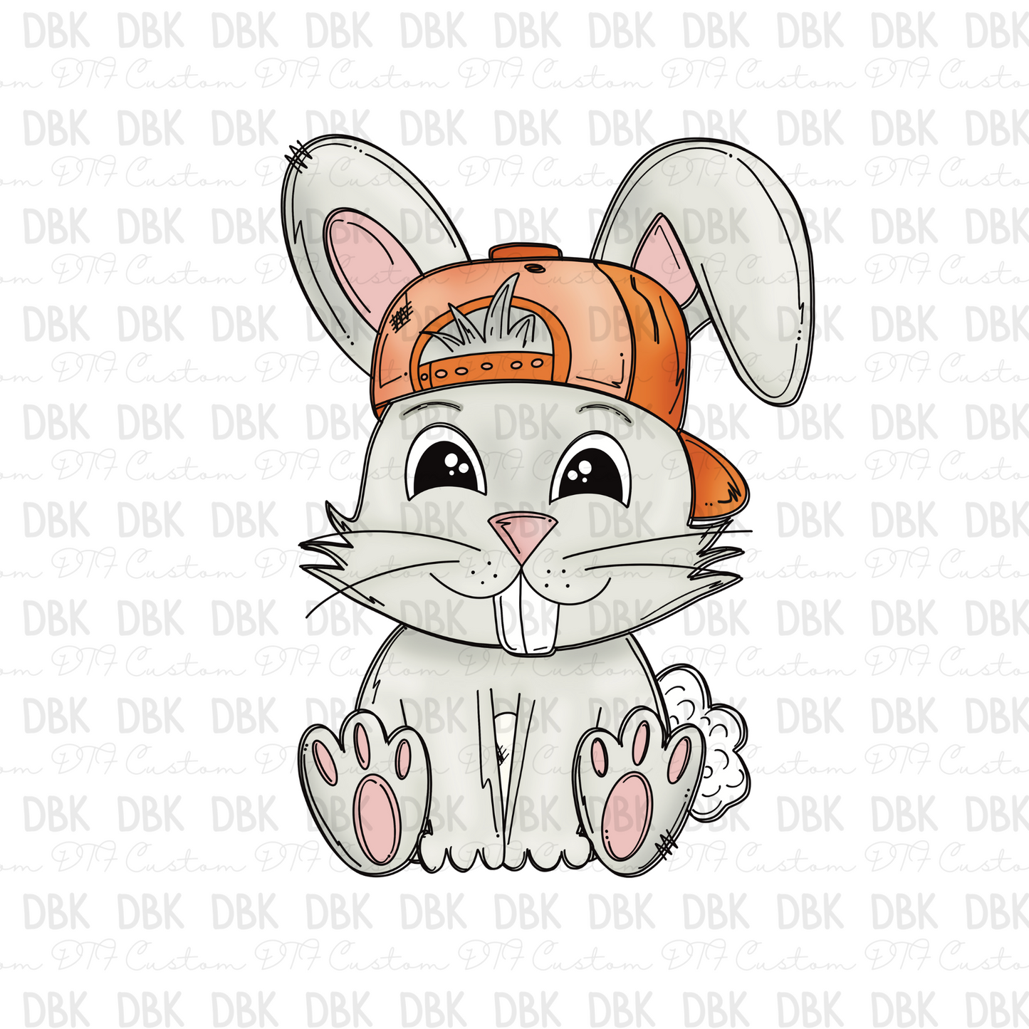 Bunny with hat DTF transfer W8